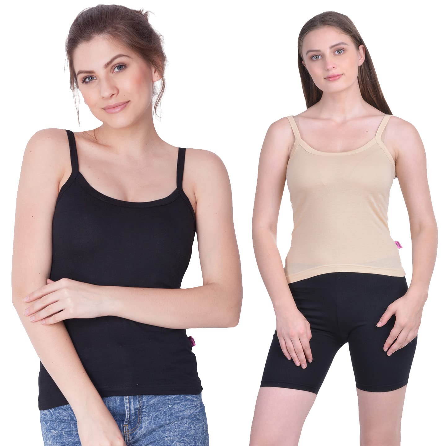Dollar Missy Women's Solid Slim Camisole (MMBB-351-R3-BLK