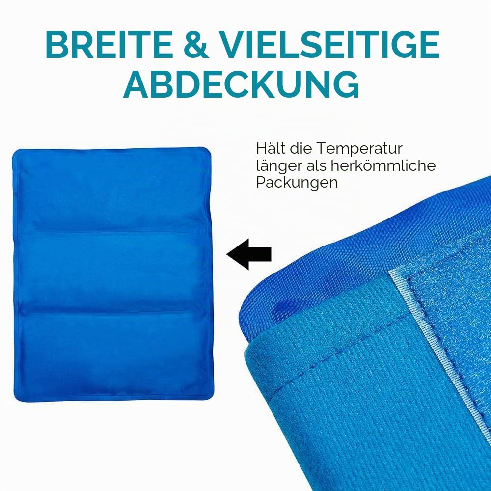 Bodyprox Flexibler großer Gel-Eisbeutel für Schultern, Arme, Rücken und Oberschenkel, Wärme- und Kältetherapiewickel