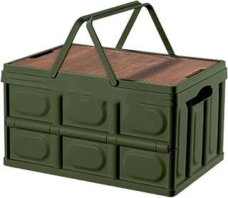 Outdoor Camping Folding Box Storage Box | Storage Bin for Camping, Garden Tools and Pool Toys | Folding Portable Storage Bin for Car, Bathroom, Patio