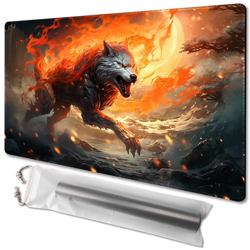 TCGMAT MTG Playmat - Non-Slip Backing Printing, Ideal for Card Game Enthusiasts TCG Playmat,Purify Land (Ember Rage-No Deck)