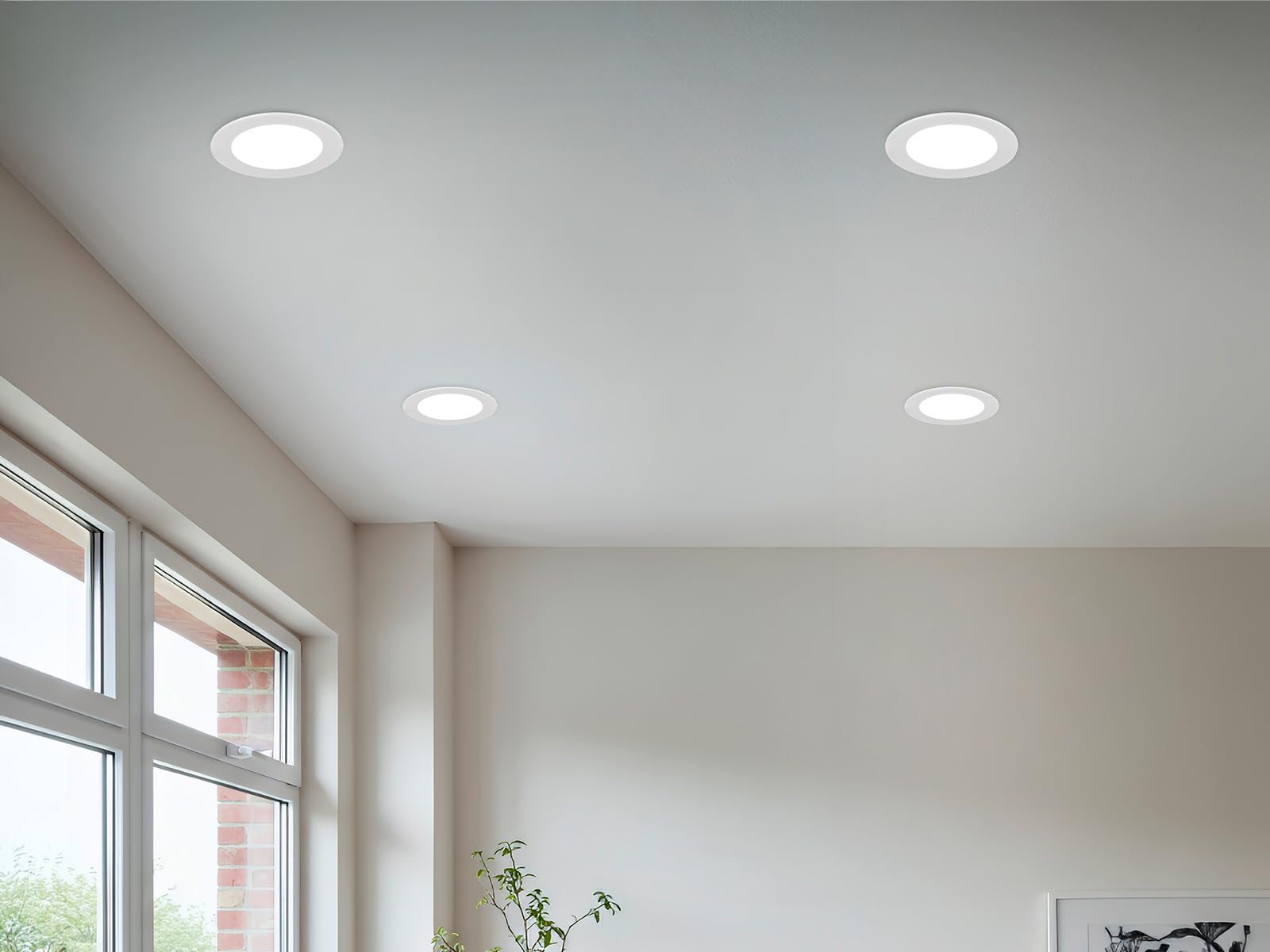 meineWunschleuchte Zestaw 3 reflektorów LED do zabudowy 230 V bez transformatora w kolorze białym, Ø 12 cm