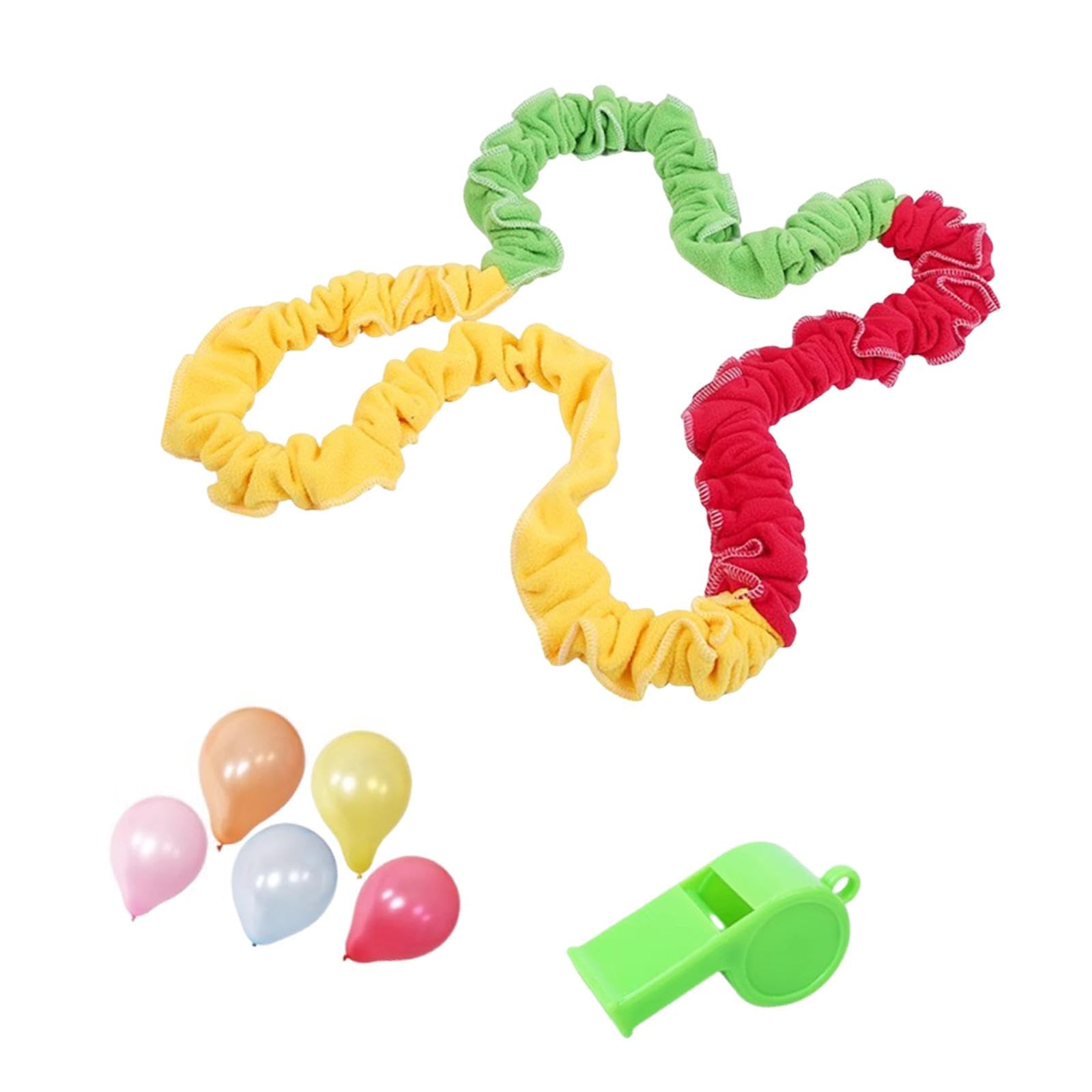 Vaveren Kids Cooperative Stretch Band Rally Ring Exercise Physical Sports Competition Kids Stretch Rope for Small Group Activities, 1.8m