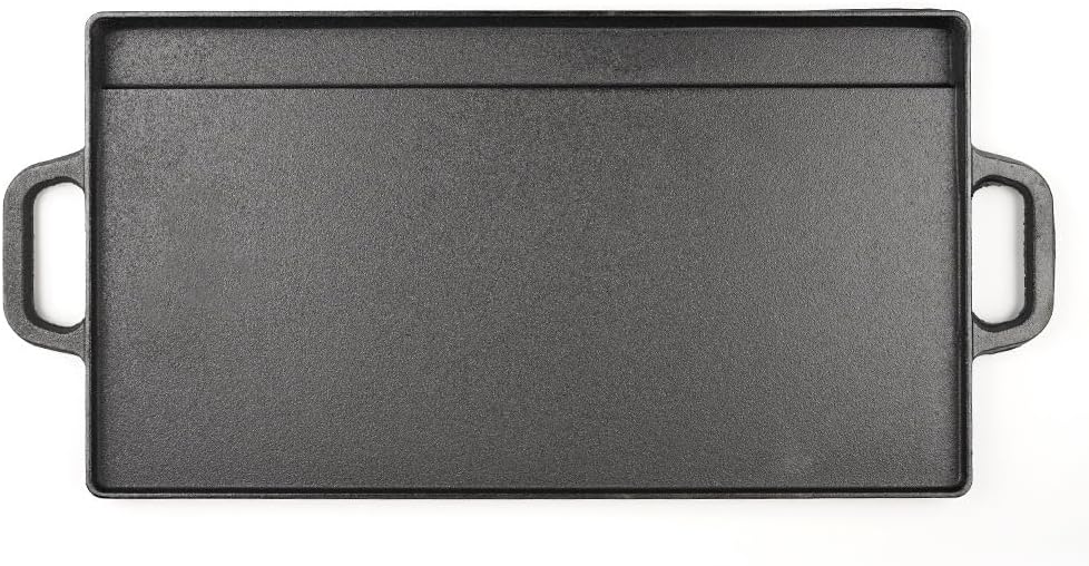 Cast Iron Griddle (13" X 7.8" X 0.8" inch)