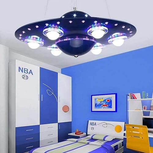 Miniatura 4 de vsGotber Lámpara colgante de techo moderna para dormitorio de niños lámpara de techo para habitación de niños y niñas creativo extraterrestre OVNI