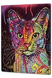 LEotiE SINCE 2004 Plaque en Métal Métallique Poster Mural tin Sign 40x30 cm Ravtive Pratique Vétérinaire Chat coloré