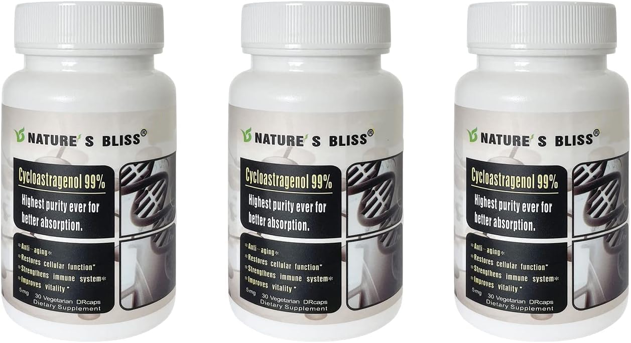 Stomach Acid Protected & Super-Absorption Cycloastragenol 99%, 5mg, 90caps 5mg x 90caps