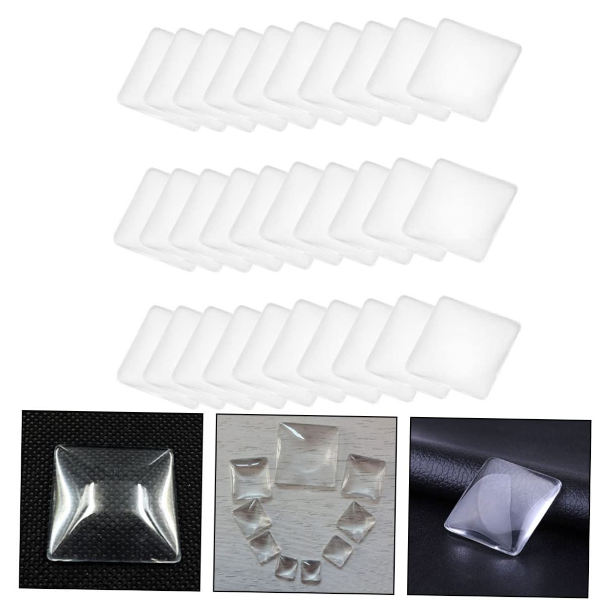 Housoutil Cabochons en Verre 25 Mm pour Fabrication de Bijoux, Patch Pierres Précieuses Transparent, Lot de 100 Pièces, Artisanat Créatif, Accessoires Diy, Décoration Bijoux et Loisirs Créatifs