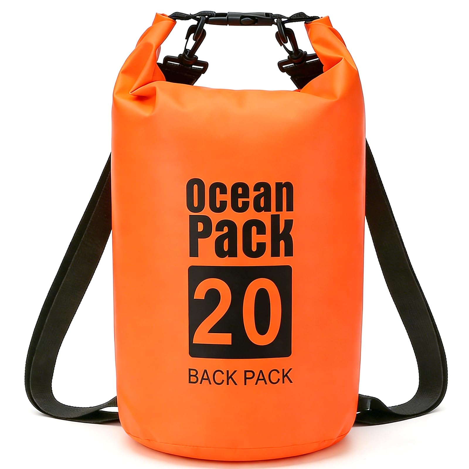 PQETBV Bolsa Estanca, 20L Bolsa Impermeable Mochila Estanca, Bolsa Seca con Correa de Hombro Ajustable para Barcos, Kayak, Pesca, Rafting, natación, Camping, Snowboard - 2
