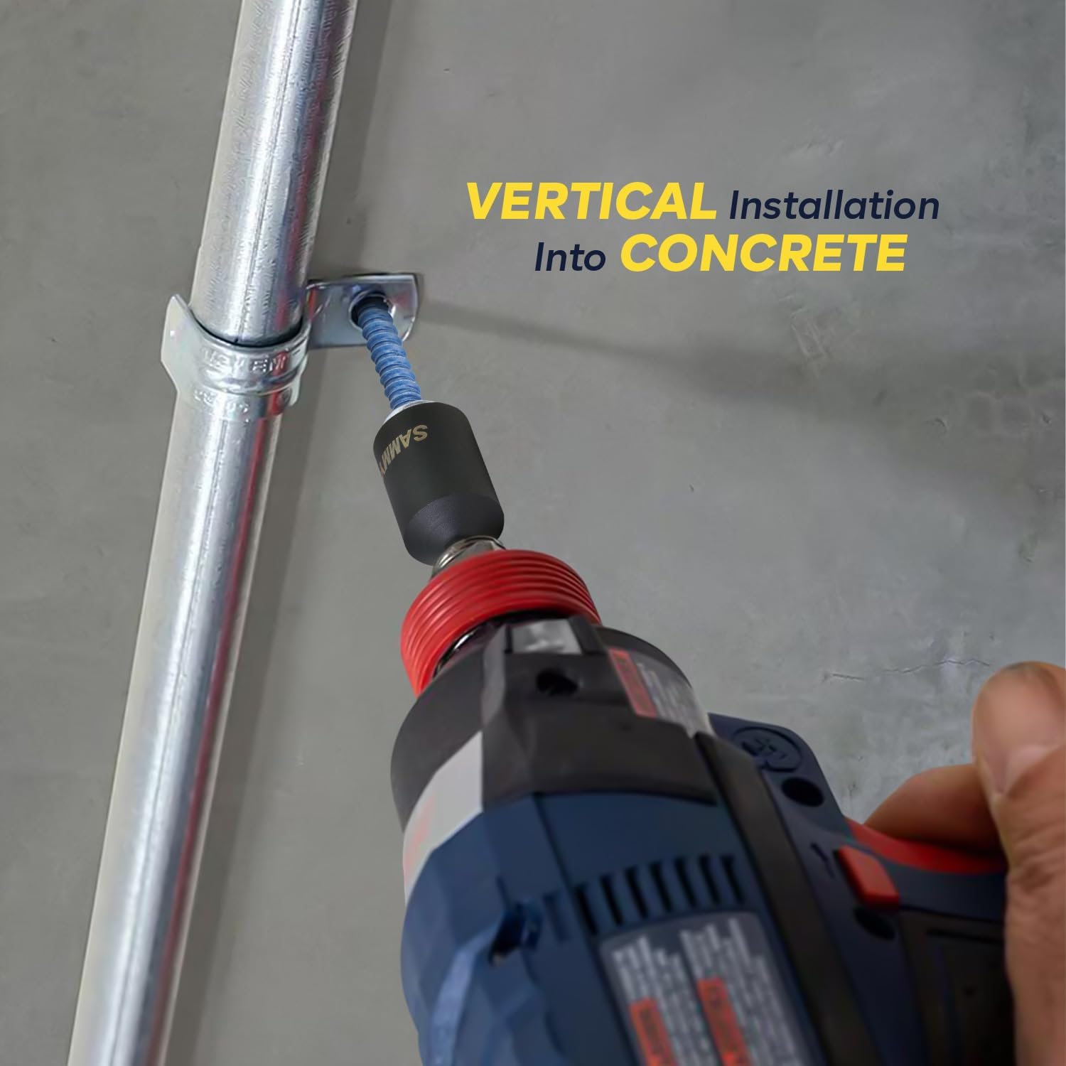 Everflow 8059957-25 3/8" Screw Vertically Threaded Rod Anchor Designed for Concrete Structure, Steel, Zinc Finish, 5/16 x 1-3/4" Screw Length (25 Pack)