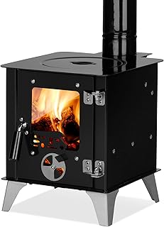 Outdoor-Ofen TINY mit Herdplatte, Zeltofen, Terrassenofen, Camping Ofen, Outdoor-Kamin, Gartenofen
