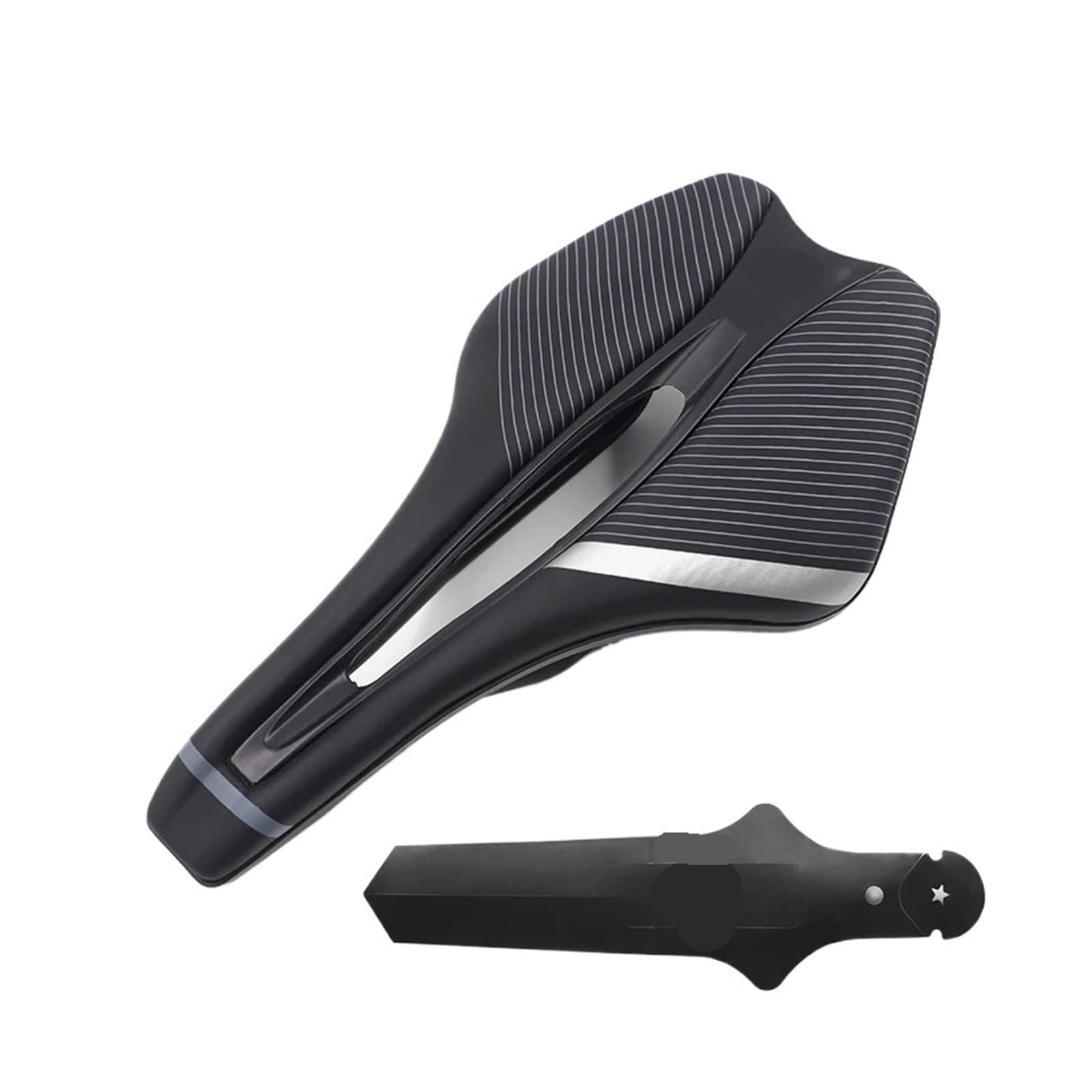 Sella for bicicletta da triathlon, sedile corsa leggero for uomo e donna, adatto for mountain bike strada fuoristrada(Black-black-1)