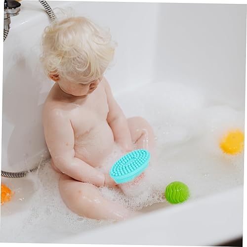 Miniatura 6 de 2pcs Dual Sided Exfoliating Bath Brush Scalp Massager Soft and Gentle for Boy Girl Promotes Sensory Development Tactile Stimulation