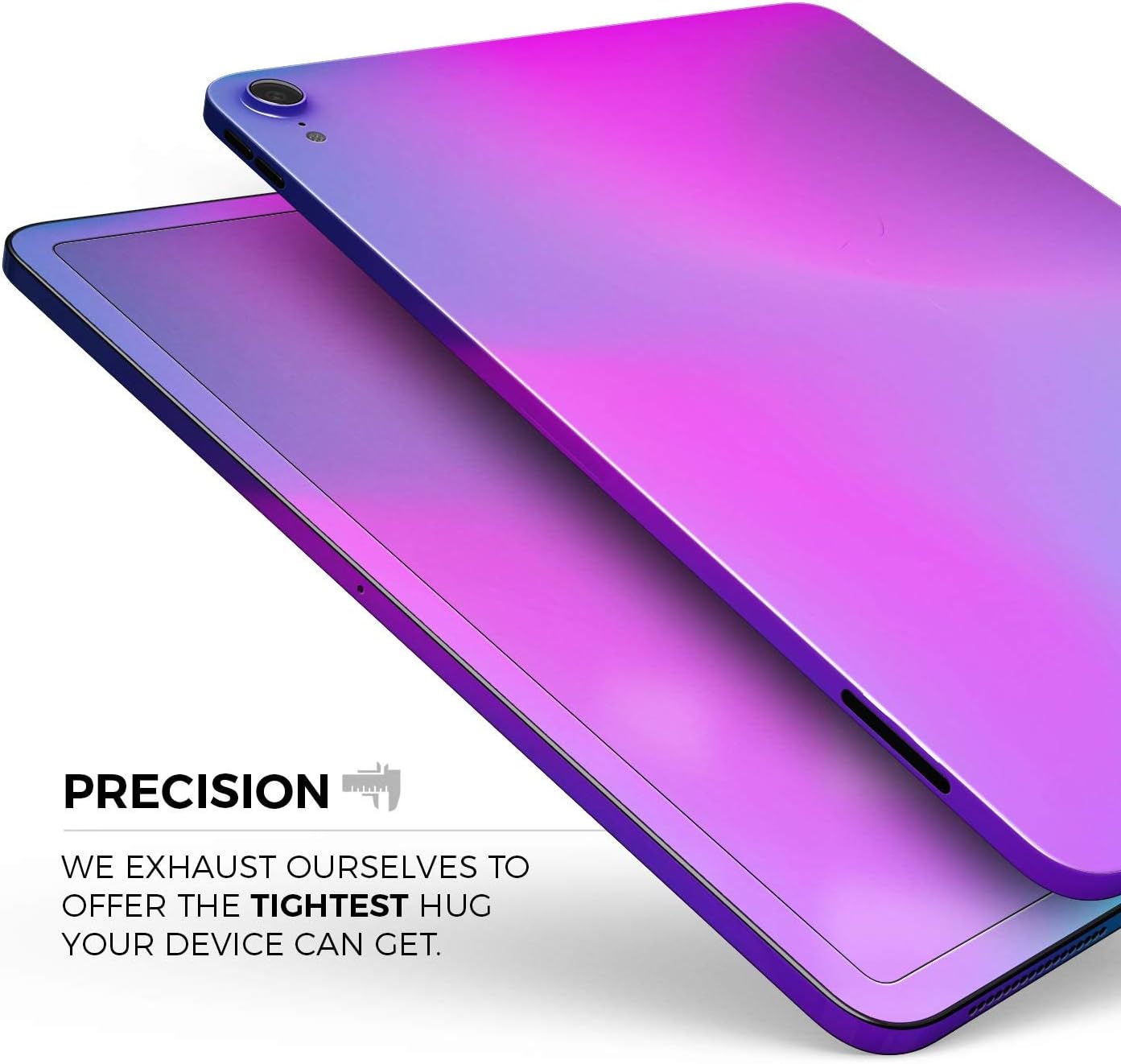 DesignSkinz - Neon Holographic V1 Full-Body Wrap Decal Protective Skin-Kit Compatible with Apple iPad 8th Gen 10.2" (A2270/A2428)