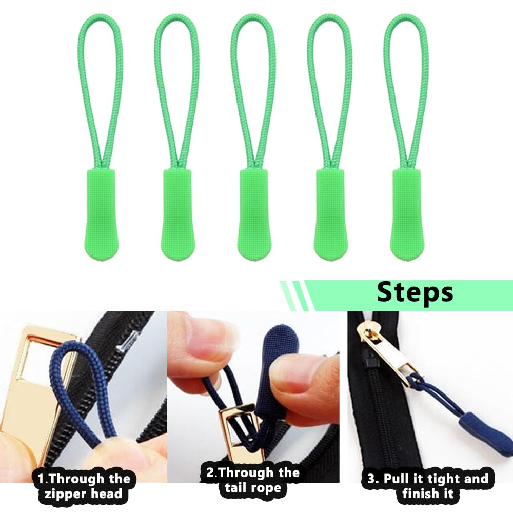 150 Pezzi Tiretti Per Cerniere - 25 Colori, Nylon, Per Zaini, Abbigliamento, Sostituzione Facile