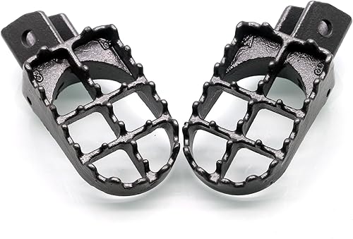 Miniatura 3 de MZS Estriberas para Moto de Cross, Estribo Reposapiés Pedal de Descanso MX Gris Compatible con TW200 1987-2020  TTR90 2000-2003  PW50 1981-2019