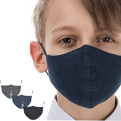 Maple Kids Face Mask | Reusable Washable | 3 Layer Filtration | Anti Pollution | Cotton Reusable kid Mask | Fashionable for Girl Boys Unisex (Assorted)