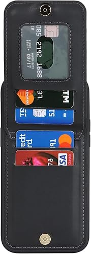 Miniatura 6 de Funda para iPhone XR para mujer, funda para iPhone XR con tarjetero con tarjetero con soporte para tarjeta de crédito con anillo, cierre de