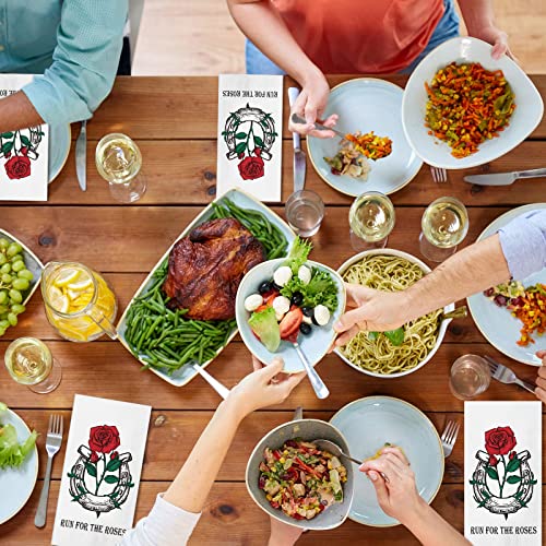 image for Funrous 100 Pieces Run for the Roses Napkins Bulk 3 Ply Derby Napkins 