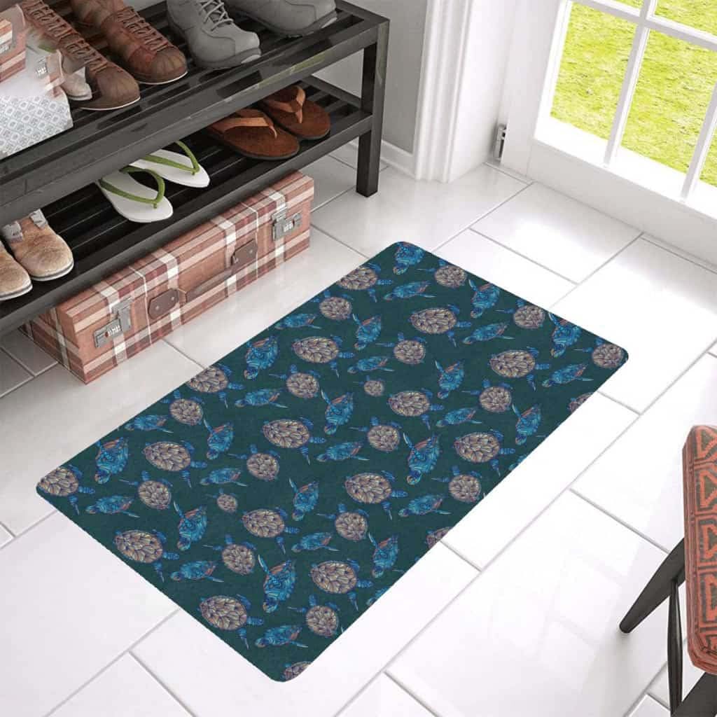 Tapis de porte caoutchouc antidérapant contre la boue entrée extérieure