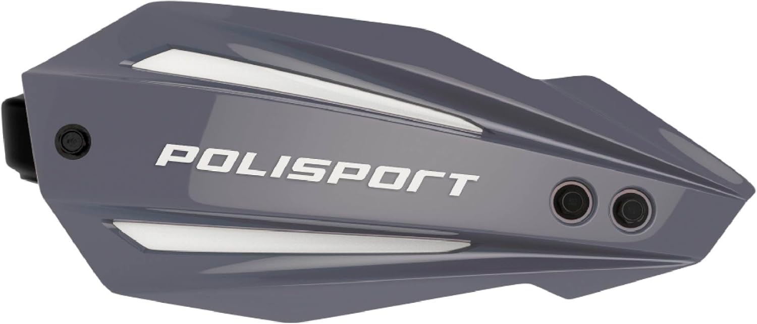 Polisport Bullit Full Wrap-Around Handguard for Motocross Motorcycles-Universal Repair Handguard - Durable, Flexible, Easy to Install, Supermoto, Motard, Dirt Bikes & Off-Road Protection- Nardo Grey