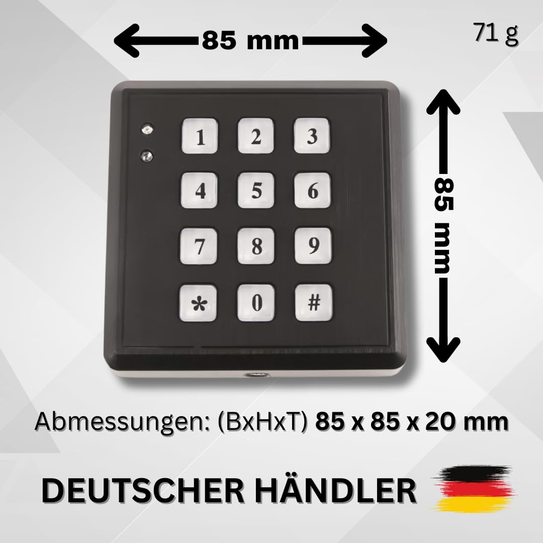 Clavier d'alarme factice avec LED et capteur de lumière du jour, système d'alarme factice pour dissuasion, résistant aux intempéries, 85 x 85 x 20 mm, noir