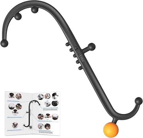 Miniatura 11 de LiBa Masajeador de Espalda y Cuello - Herramientas de Masaje de Puntos de Activación para Alivio del Dolor y Terapia de Gancho de Masaje Manual
