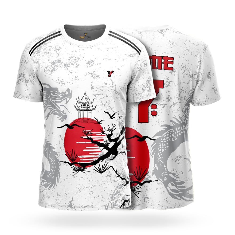 YOURJERSEY Japanese Rising Dragon Jersey Football/Cricket