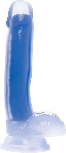 Lollicock - Consolador de silicona que brilla en la oscuridad de 7 pulgadas con bolas para hombres, mujeres y parejas. Consolador que brilla en la