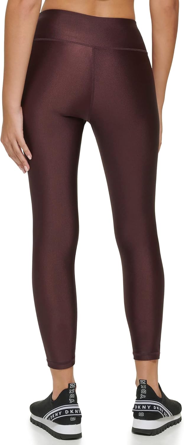DKNY Womens Sport Tummy Control Workout Yoga Leggings, Currant, X-Small US