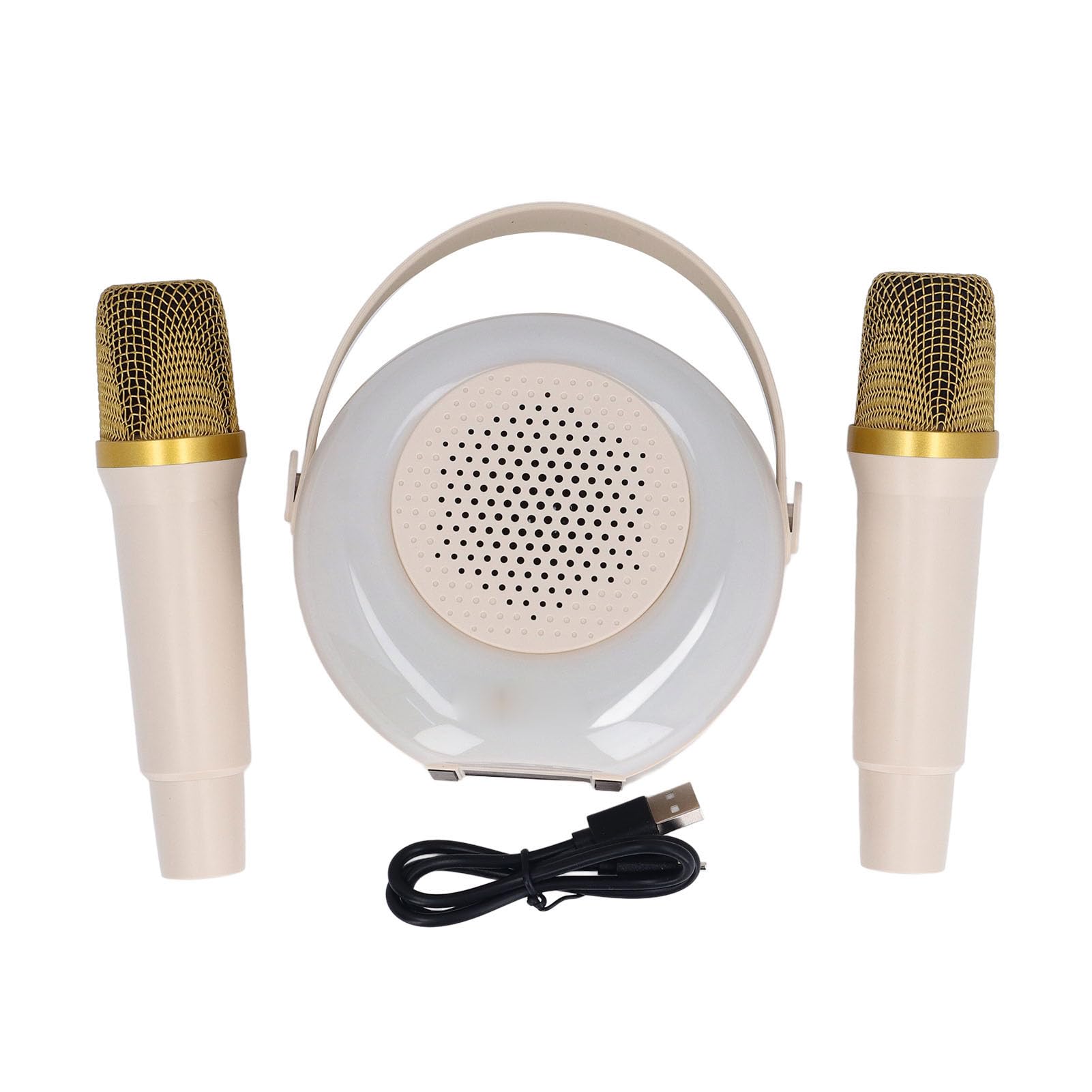 Mini máquina de karaoke Wireless Bluetooth altavoz portátil Micrófono Conjunto de micrófono con efectos de sonido versátiles para niños Fiestas Interiores Entretenimiento al aire