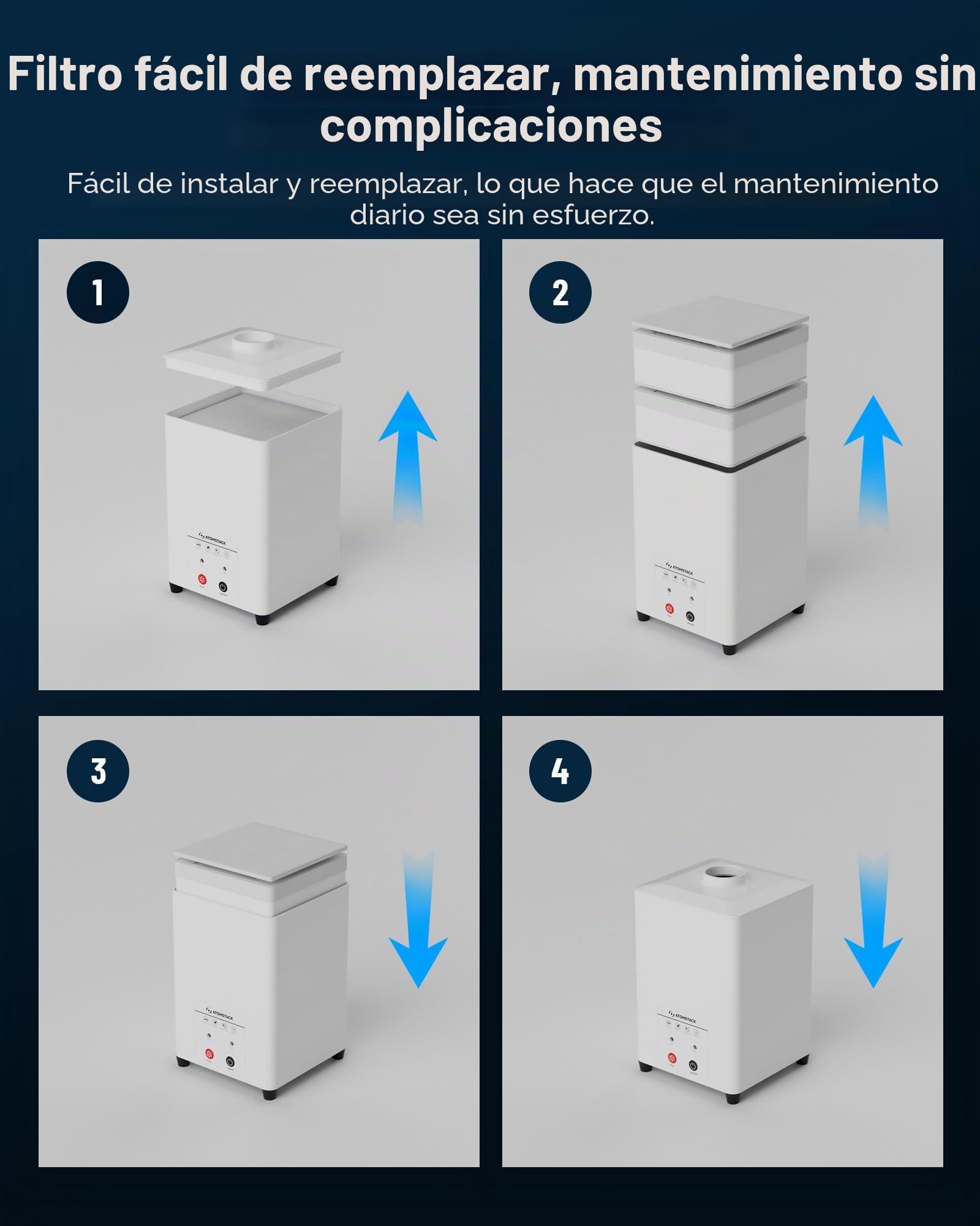 ATOMSTACK Purificador de aire D5 para grabador láser P1 5W Mini purificador de humo para grabador láser con filtro extractor de humos de 3 capas con carbón activado + filtro HEPA para máquina de