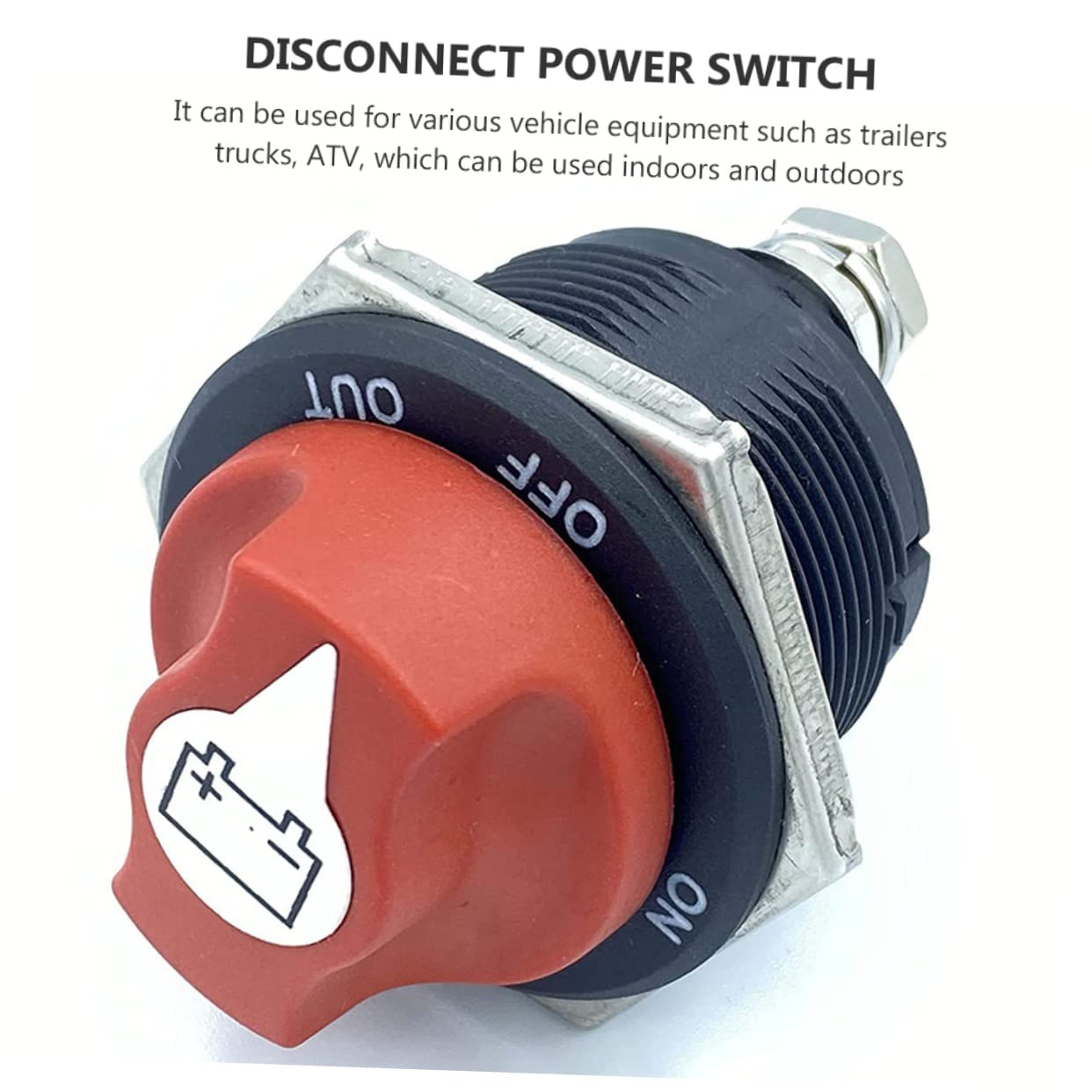 GLEAVI 1Set Heavy Duty Battery Disconnect Switch with Design for Rv ATV Car and Boat Battery Isolation for Kill and Easy Operation