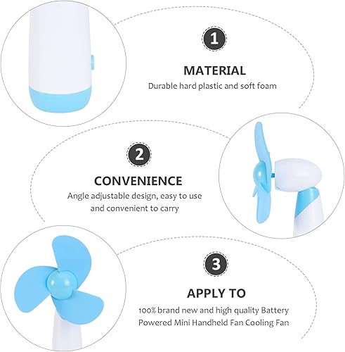 Miniatura 3 de LIFKOME Mini ventilador de mano personal con batería de espuma suave, aspas de mano, mini ventilador portátil de refrigeración personal, ventilador