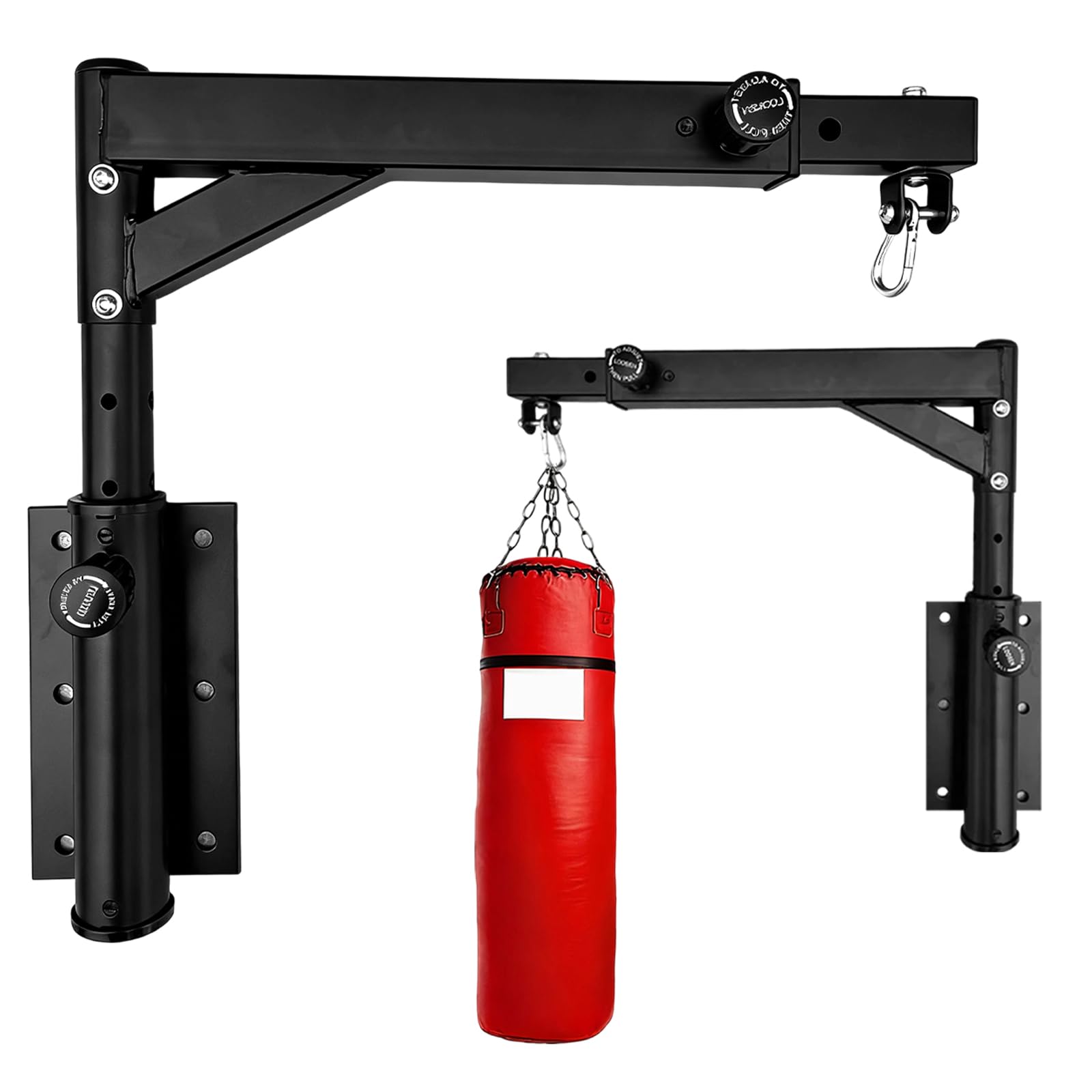 Soporte de Pared para Saco de Boxeo Ajustable con Rotación Silenciosa 360°, hasta 250 kg