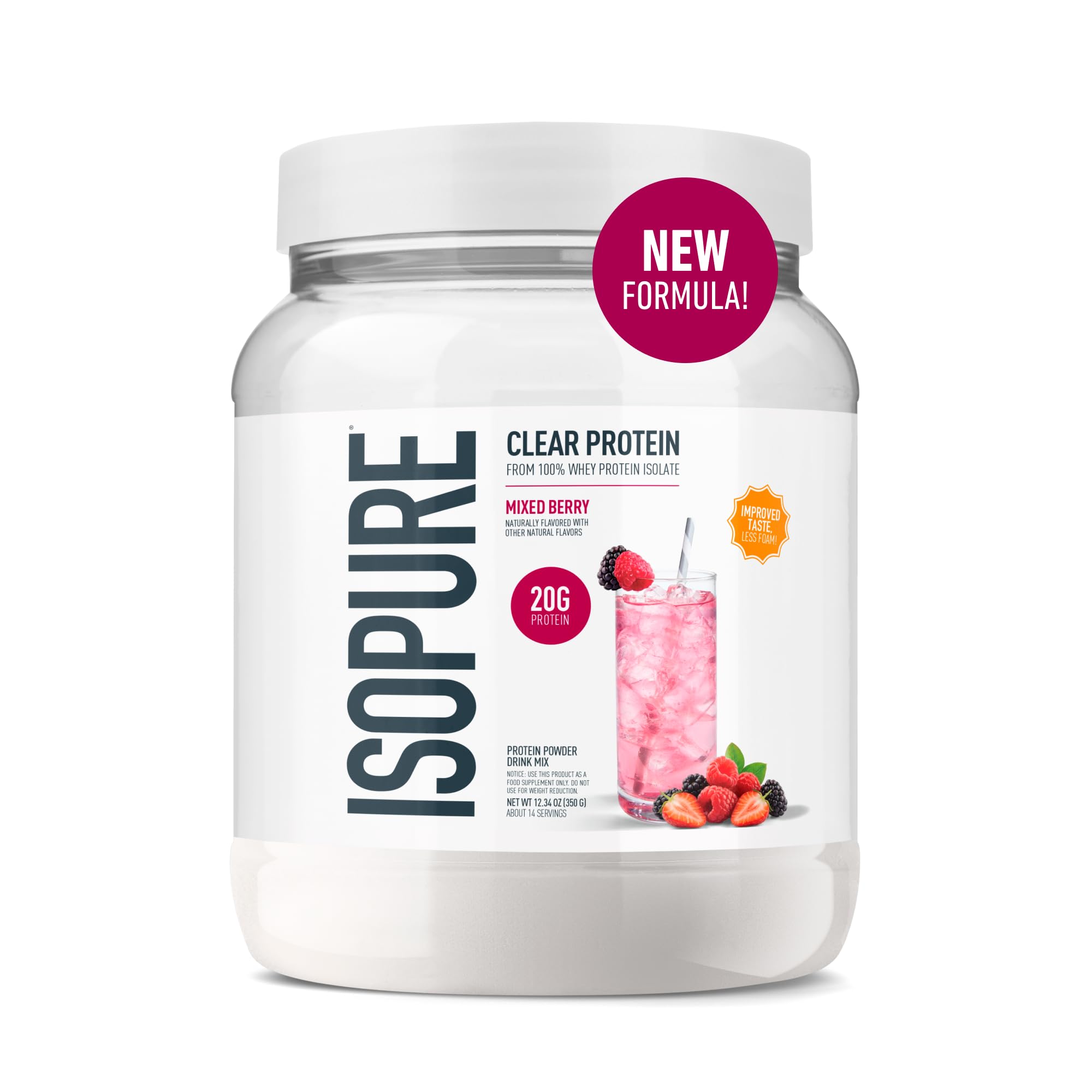 Isopure Clear Whey Isolate Protein Powder, Mixed Berry, 14 Serving — Amazon image 11