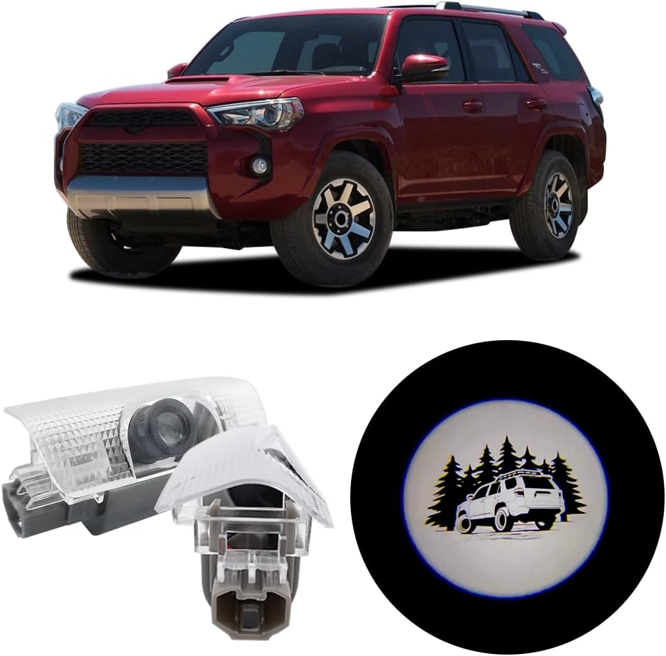 akarin 2 PCS LED Car Door Logo Lights Compatible for 4Runner 2010-present Courtesy Projector Laser Welcome Light Puddle Lamp Easy Installation Car Accessories (Head for mountain)