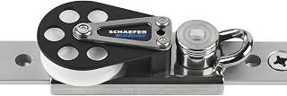 Schaefer Marine 73-45 Jiffy Reef Slide with 7 Series Block and Bail with Polyethelyne Slide Liner for Track Size 1-1/4-Inch x 3/16-Inch (32mm x 5mm)