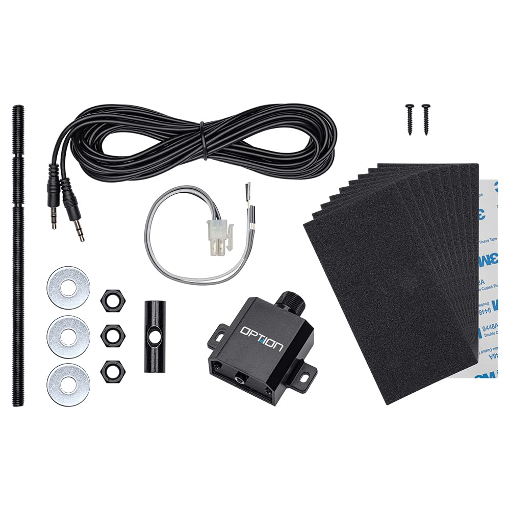 Option Kit subwoofer compatibile con Skoda Octavia III (tipo 5E, 3a generazione, anno di costruzione 2012-2020), compatibile con sistema audio Canton di fabbrica, subwoofer attivo da 25 cm, DRIVE10BRA