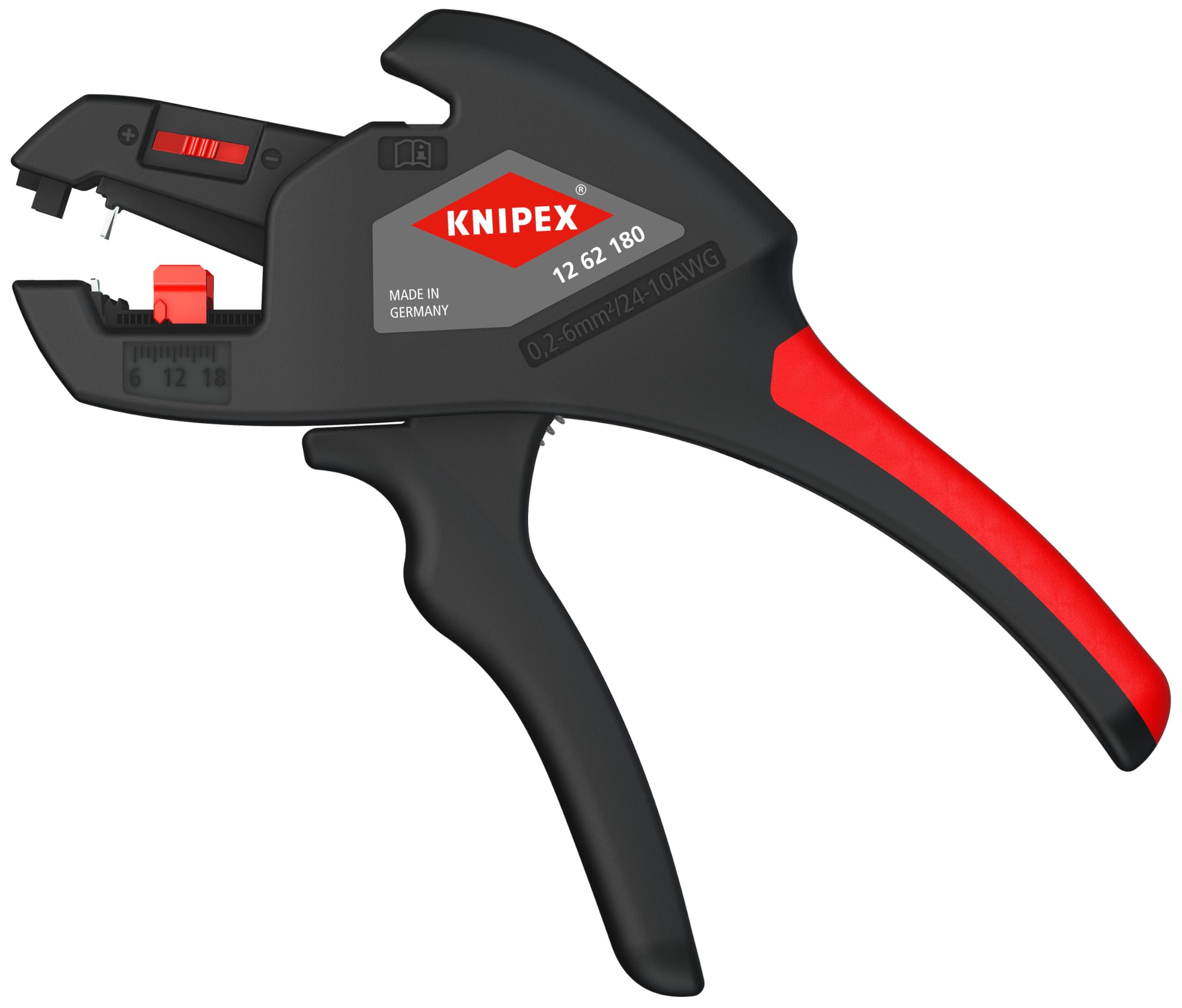 KNIPEX ComStrip Szczypce automatyczne do ściągania izolacji 180 mm, 12 62 180 | Automatyczna regulacja szczypiec do ściągania izolacji Knipex