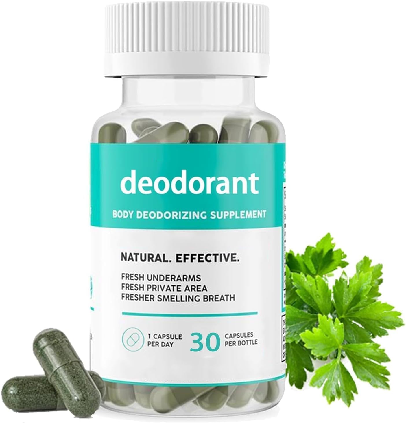 Générique Déodorant corporel, déodorant corporel Complet, déodorant Interne pour Le Corps, 30 Capsules