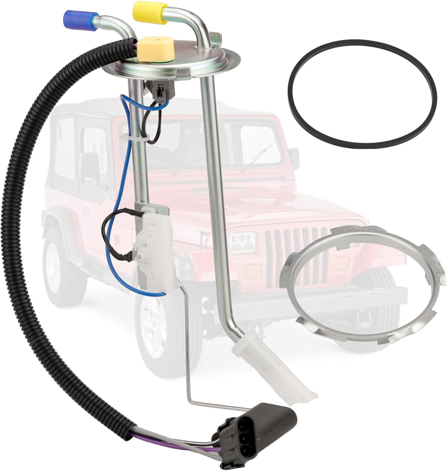 Fuel Pump Assembly with Tank Seal Compatible with Wrangler YJ 1987 1988 1989 1990 Replace 83502990 YJSU-1 YJSI-1P