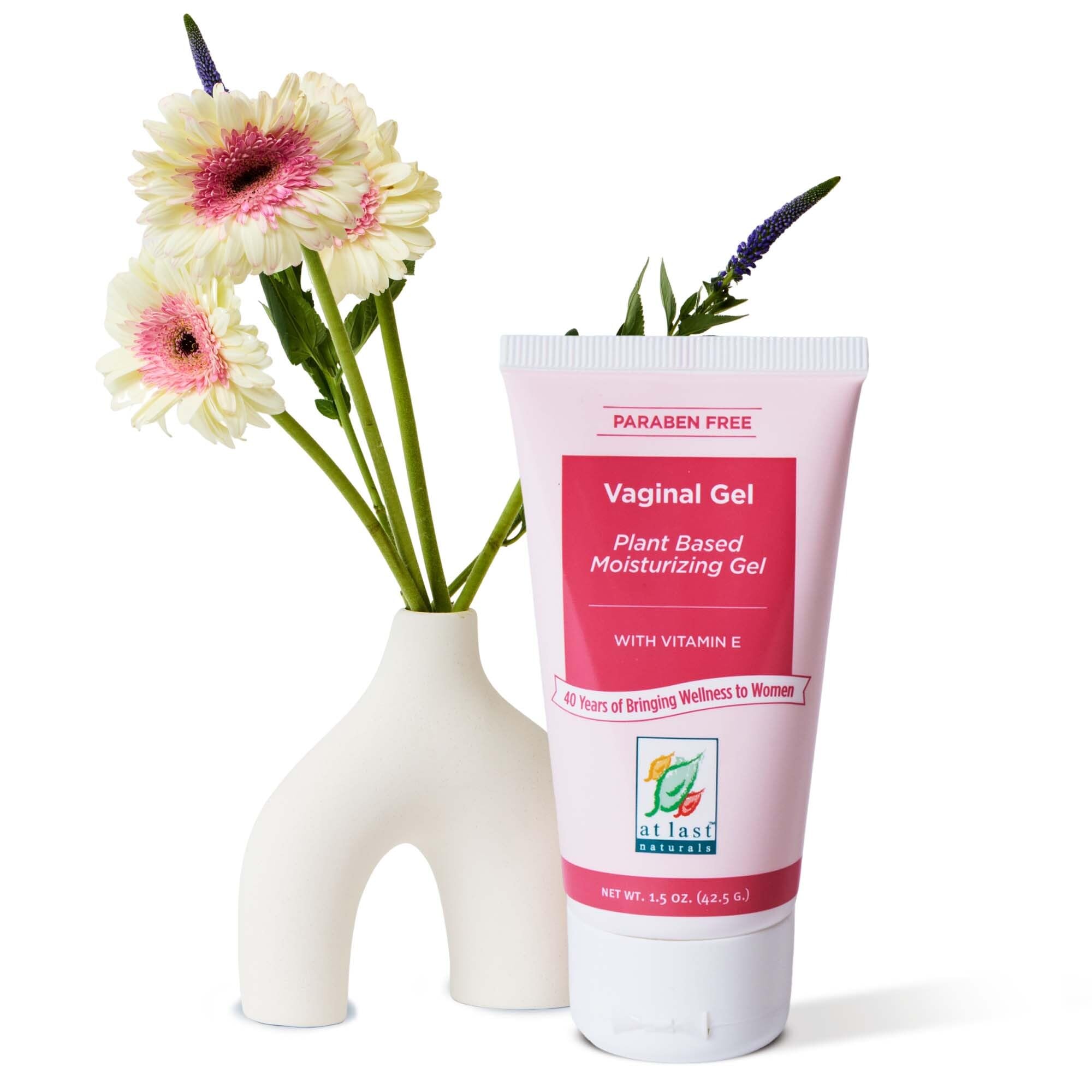 At Last Naturals SKIN Moisturizer Gel 1.5 oz Plant Based with Wild Yam and Vitamin E Helps Restore Moisture and pH Balance for Feminine Care Paraben Free Non Greasy Long Lasting Hydration 1 Pack