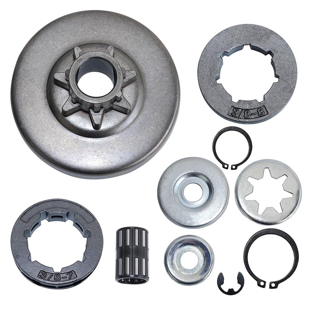 Kit de cojinete de arandela de tambor de llanta de piñón de embrague for motosierra 038 MS380 MS381 1119 0007 1003