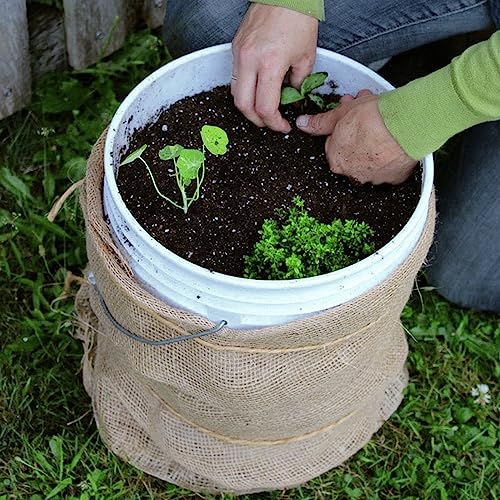 Image of 3.5-Gallon White Bucket Pail Container with Lid | Food Grade | Heavy-Duty Approx 90 MIL Extra Durable | Metal Handles with Plastic Grip | Multi-Use | Easy Stack and Store | BPA Free - 3 Pack