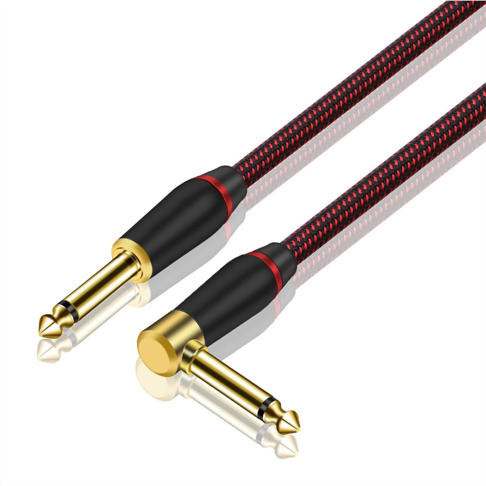 Gitarren instrumentenkabel Mono 6.5mm 1/4 '' Gerade Nach Rechts Abgewinkelter Gitarrenverstärker Für Effektor, Equalizer (Color : 3m)