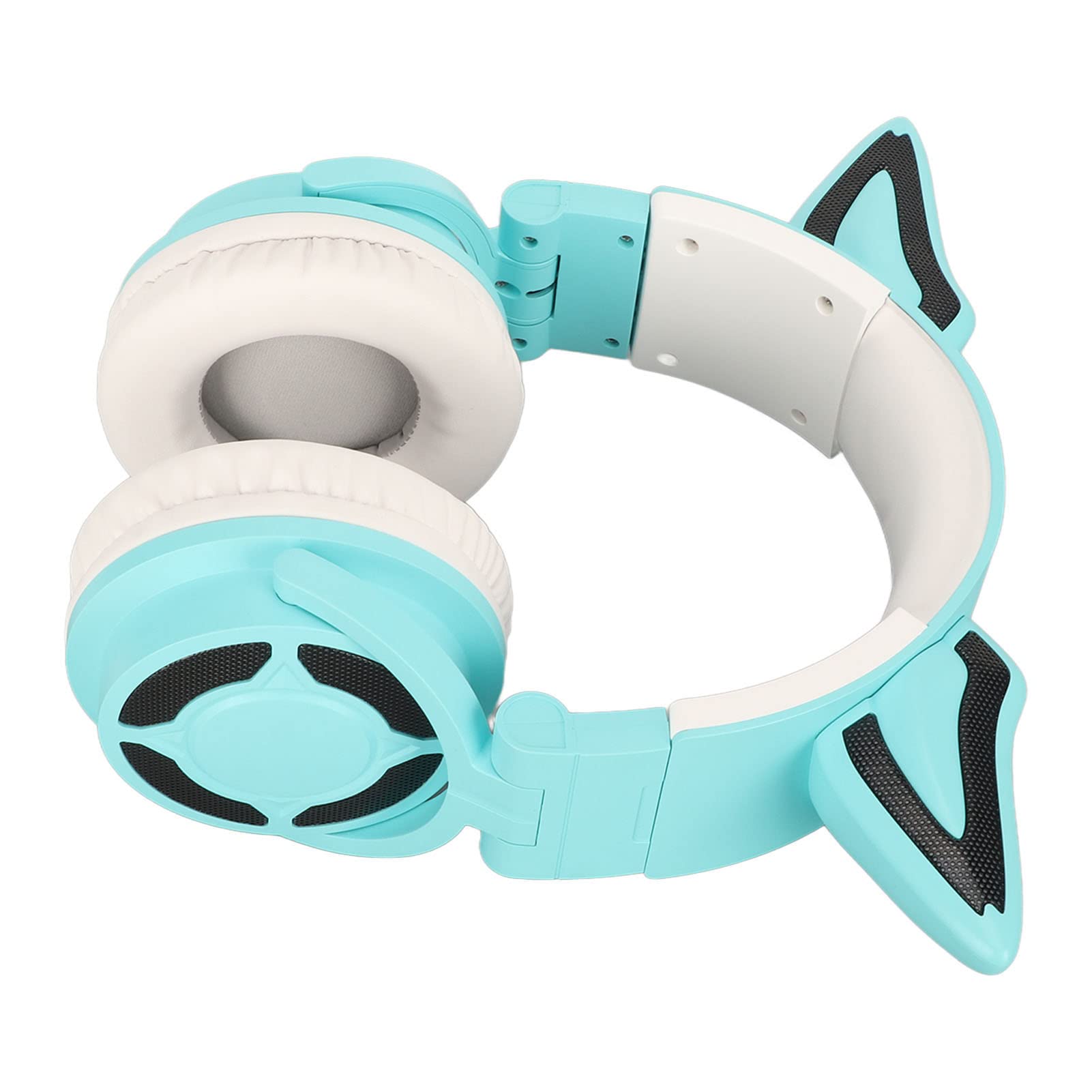 RGB Cat Ear Headset Virtuale 7.1 Canali Cat Ear Cuffie Bluetooth ABS Varie Scene Sonore Tipo C Wireless con Microfono per l'ascolto di Musica in Interni