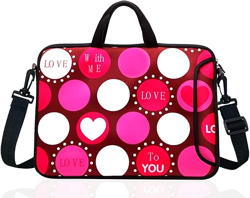 15,6 pulgadas portátil bolsa de hombro caso manga para 14 15 "15,6 pulgadas HPDellLenovo corazón rojo