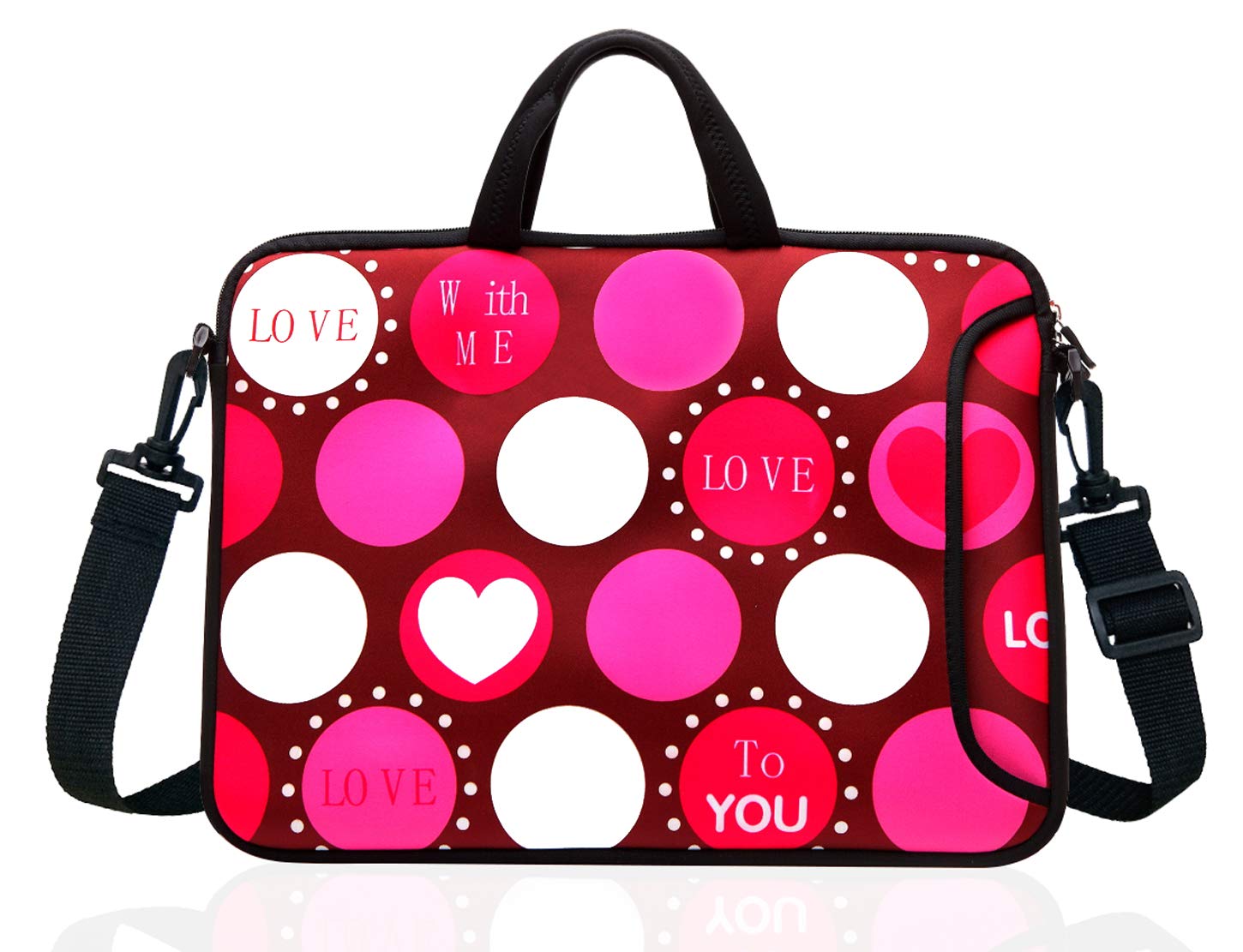 15.6-Inch Laptop Shoulder Bag Case Sleeve For 14 15" 15.6 Inch HP/Dell/Lenovo Red Heart