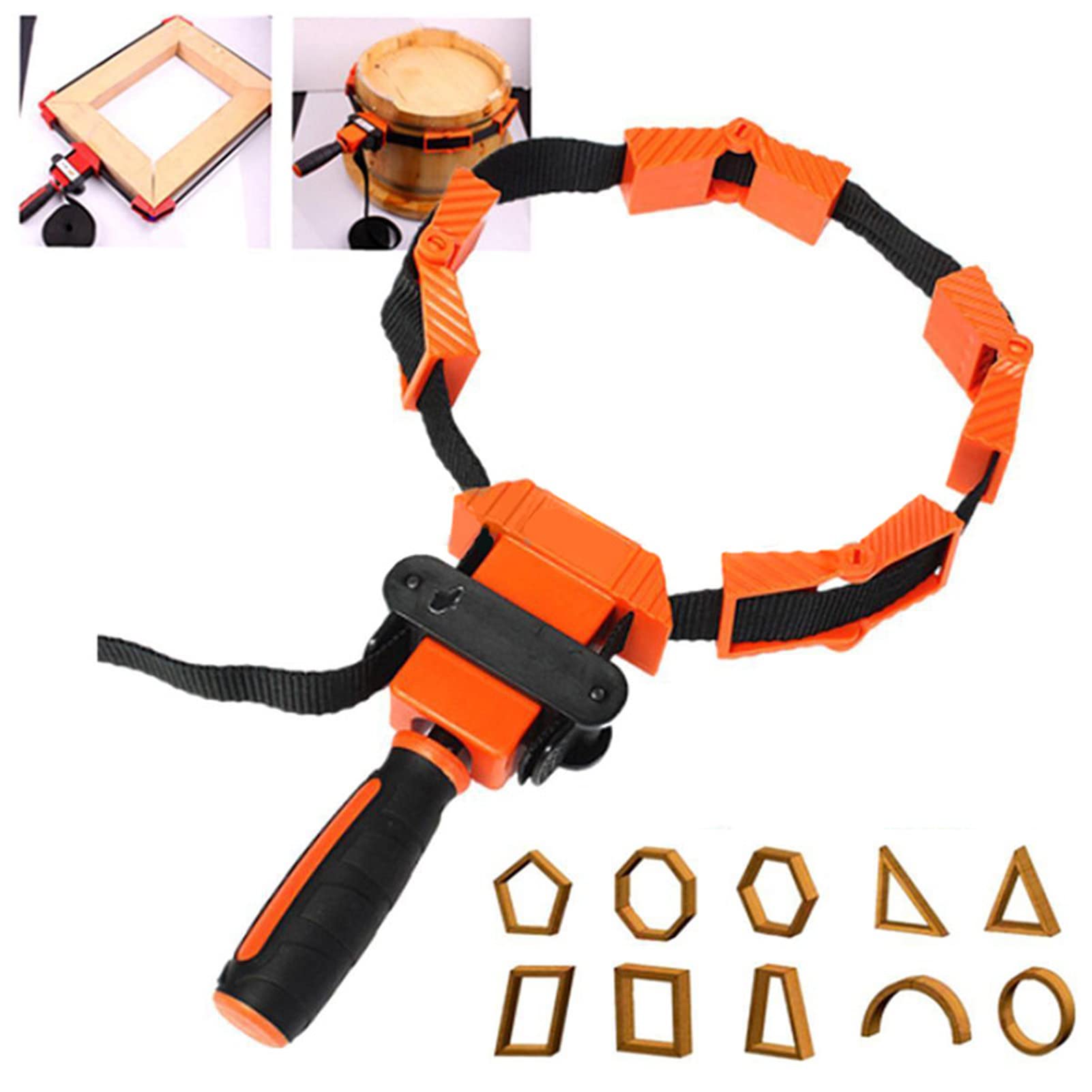 Pinces de Serrage de Sangle, Pinces de Regroupement, Attaches, Pinces de Pièce, Pinces de Menuiserie pour Bande pour Angle de Support, Pinces de Sangle de 4M