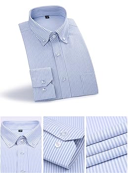 everyone oxford shirt STRIPE ストライプ L Striped 100% Cotton Oxford Shirt for Men Long Sleeve Button